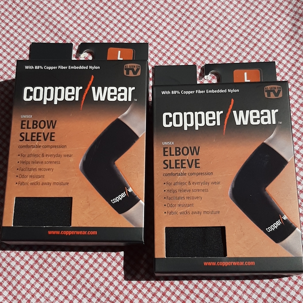 COPPER WEAR ELBOW SLEEVES 2 PACK, LARGE